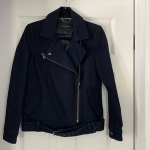 Banana Republic navy moto jacket